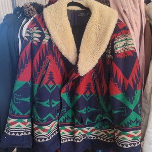POLO RALPH LAUREN Native Indian Head Lunch Mouton Coat Jacket Men Masterpiece